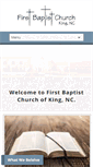 Mobile Screenshot of firstbaptistking.org